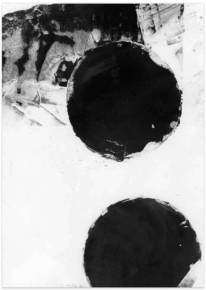 Black and White Abstract Dots 2