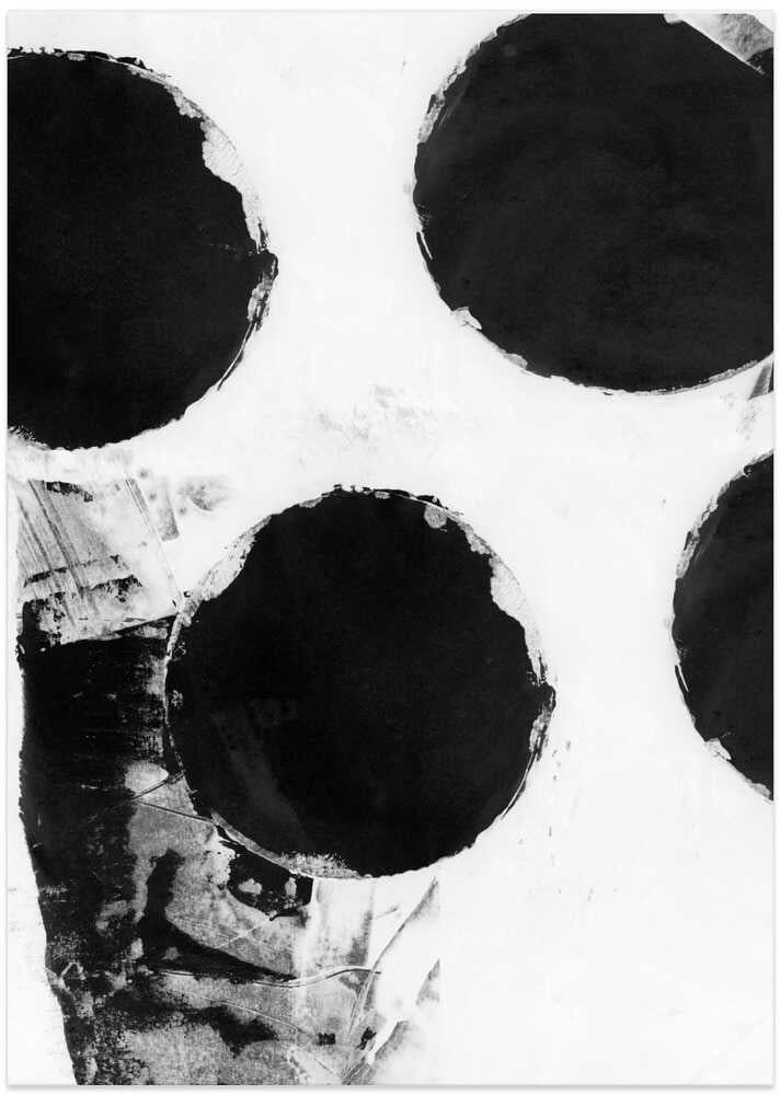 Black and White Abstract Dots 4