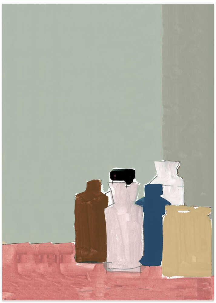 Vintage Clay Pots On Table 1