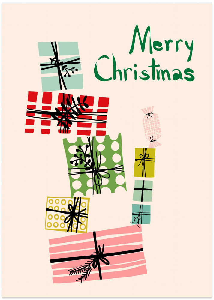 Wobbly pile of Christmas presents