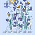 calendar 2025 Linocut flowers light
