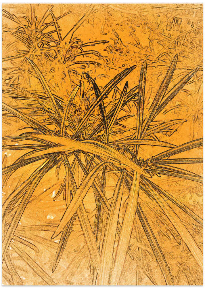 Golden Botanical Sketch