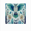 Folk Art Print : Folklore Bird Floral Tapestry 4