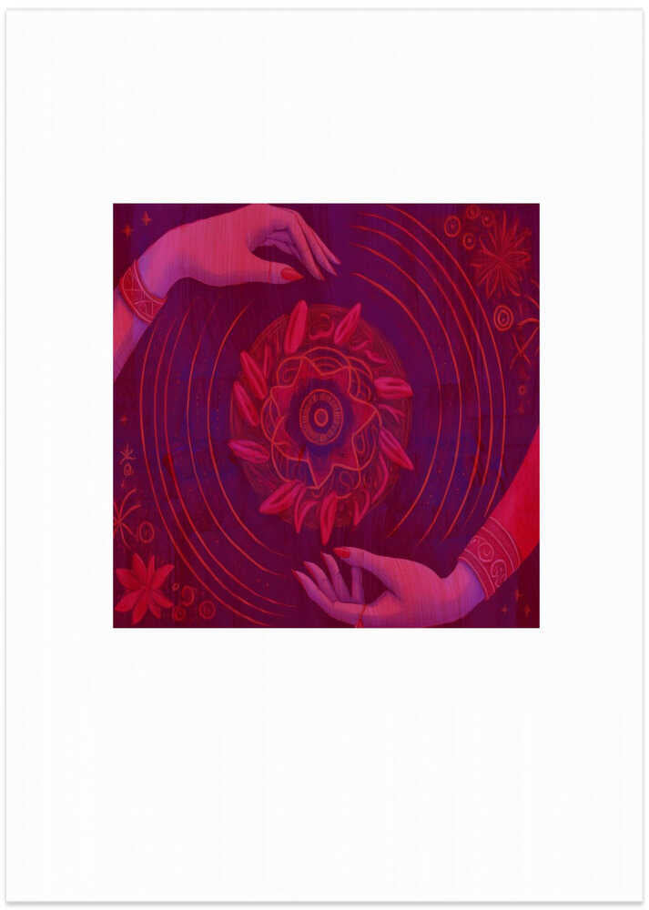 Folk Art Print : Mystic Fortunes 2