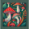 Folk Art Print : Mystic Mushrooms 2