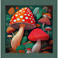Folk Art Print : Mystic Mushrooms 1