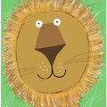 Cute Lion with Green Leaves by Carla Daly