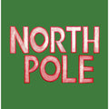 Winter Scene: Folk Art Text Print : North Pole