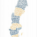Swedish Map Fika Blue & Yellow