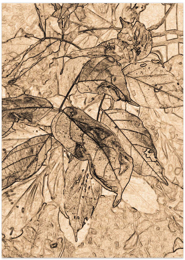 Sepia Leaf Symphony