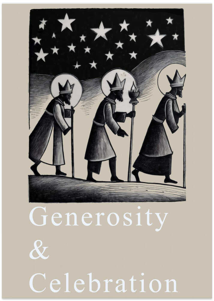 Winter Scene: Generosity and Celebration