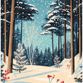 Christmas Snowy forest