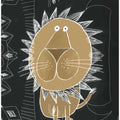 Cute Lion with Jungle Doodle by Artist Carla Daly
