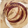 Maroon And Beige Tones Dynamic Circular Shapes