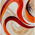 Red And Orange Swirls On A Neutral Background