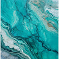 Abstract Patterns With Swirling Turquoise