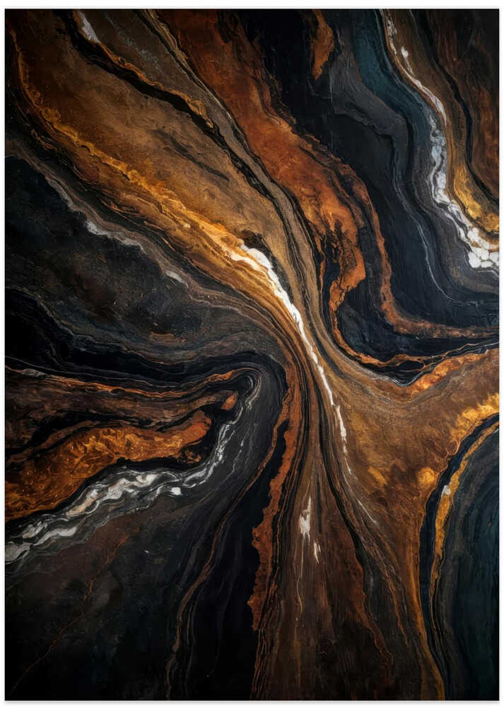 Golden Tones In Dark Stone