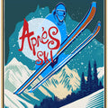 Winter Tourism: Vintage Ski Apres Ski Poster