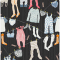 Hang out in laundry room dark coal pattern