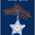 Cheerful twinkle Christmas star blue