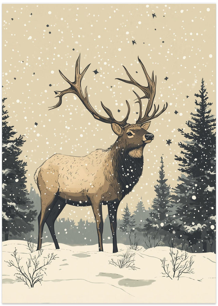 Elk Holiday Poster