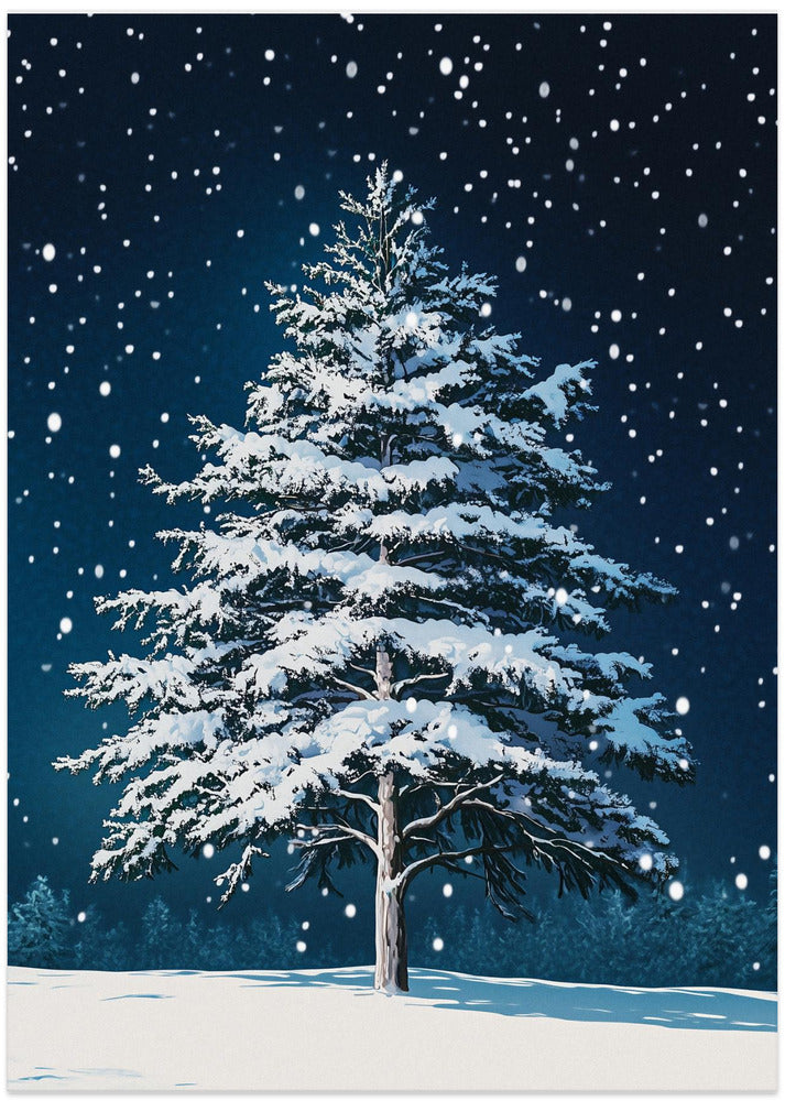 Winter Snowy Pine Tree