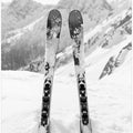 Ski Snow Alps Black and White