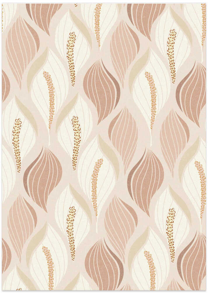 Minimalistic flow Peace lily soft peach