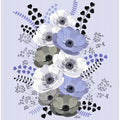 Anemones Floral Bouquet Blue