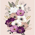 Anemones Floral Bouquet Pastel Pink