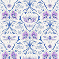 Bohemian Garden Pattern Blue and Purple