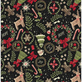 Magical Christmas Black Pattern
