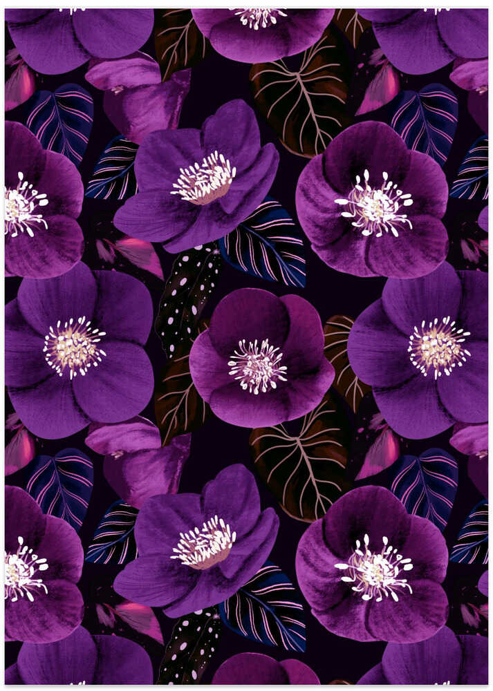 Dark Purple Flowers 3