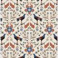 Roosters Beige Pattern