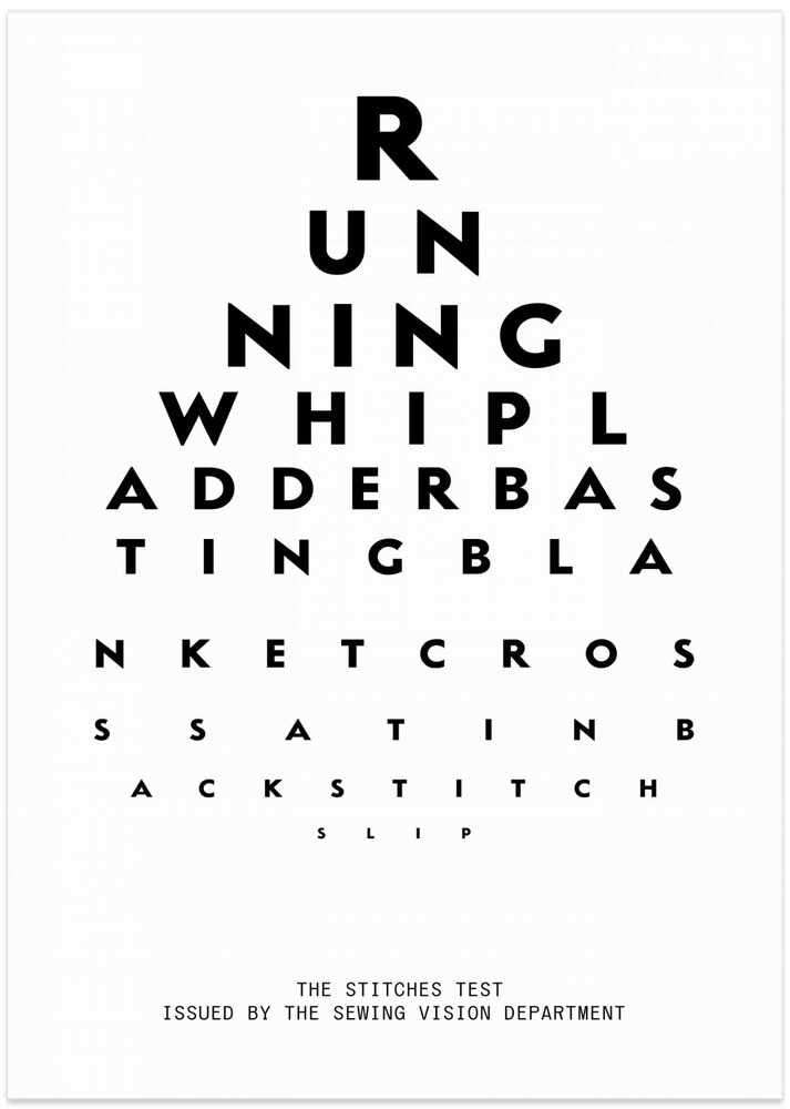 Eye test stitches