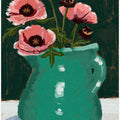Little Green Jug with poppies