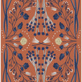 Folk Mirrored Botanics - Blue and Dusty Red