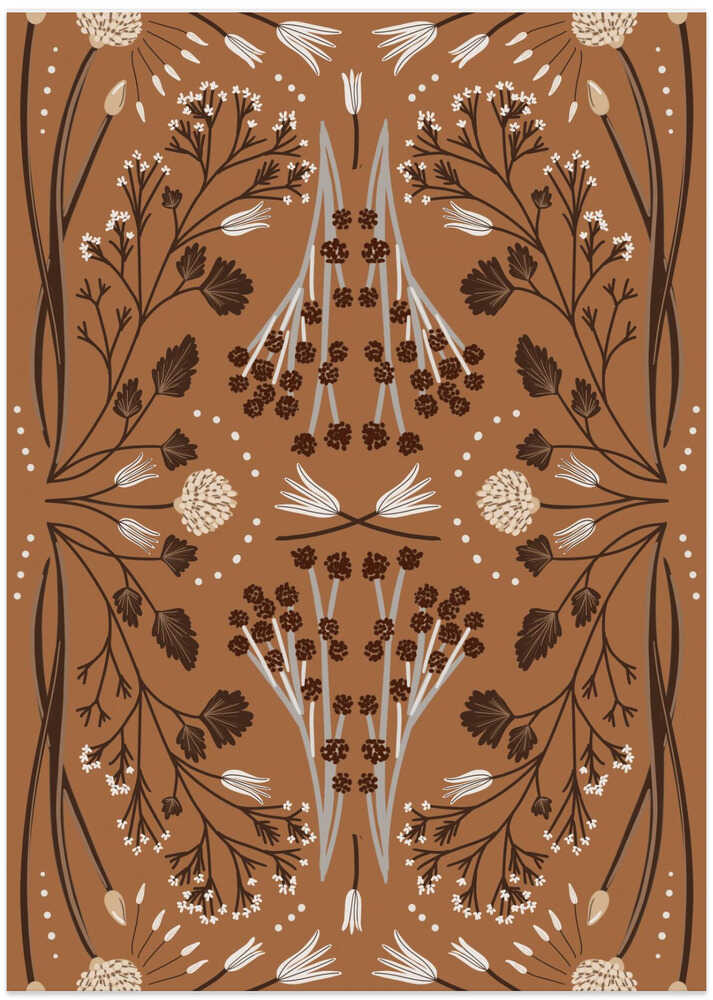 Folk Mirrored Botanicals - Earth Tones