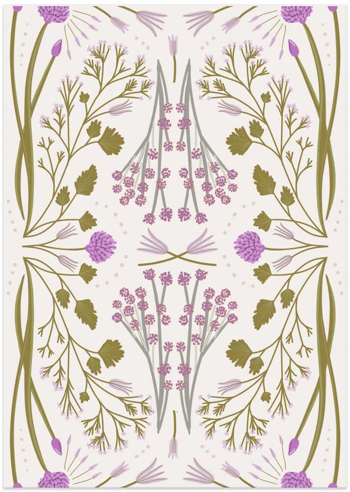 Folk Mirrored - Blue and Green