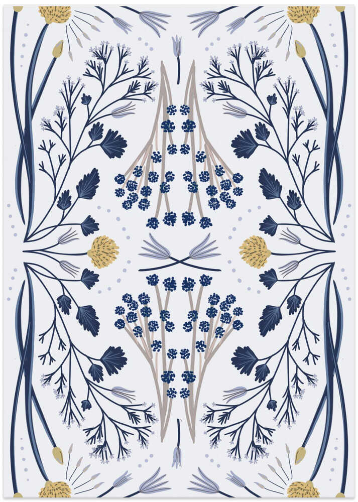 Folk Mirrored - Blue Colors