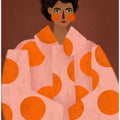 Woman With Orange Dots