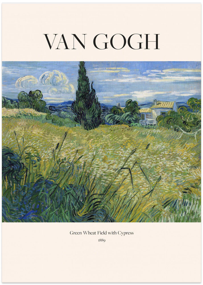 Green Wheat Field With Cypress (1889) Van Gogh