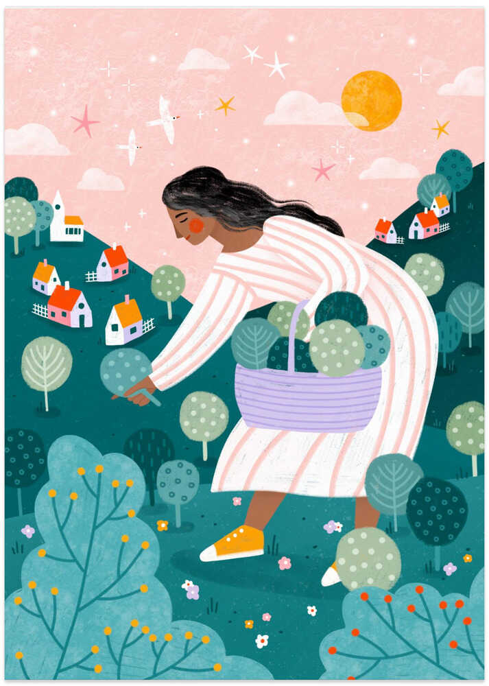 A Woman Tree Picking