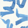 Abstract Blue Brushstrokes Art Print No2