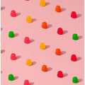 Dots Candy Gum Drops - Repeating Pattern On Pink Background