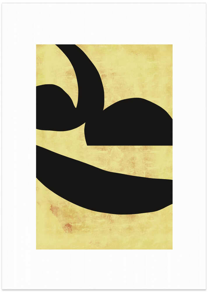 Abstract Black Shapes Print No 2