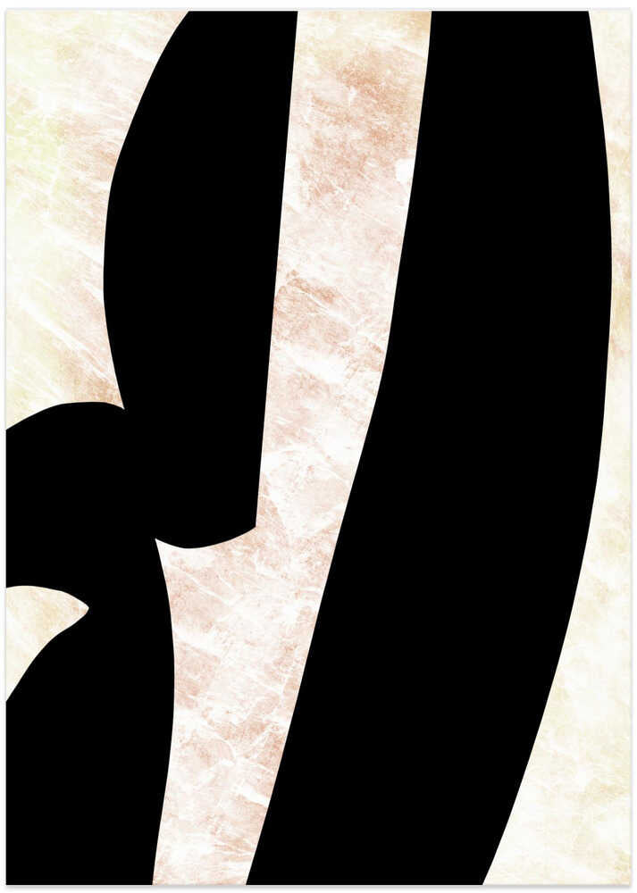 Abstract Black Shapes Print No 6