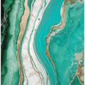 Green And Turquoise Patterns With Marbled Textures