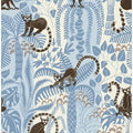 Jungle adventure striped blue pattern