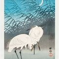 Egrets and Reeds In Moonlight (1926)